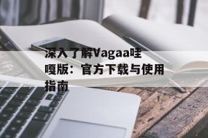 深入了解Vagaa哇嘎版：官方下载与使用指南
