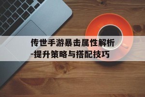 传世手游暴击属性解析-提升策略与搭配技巧