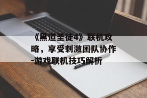 《黑道圣徒4》联机攻略，享受刺激团队协作-游戏联机技巧解析