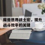 魔兽世界战士宏，提升战斗效率的关键