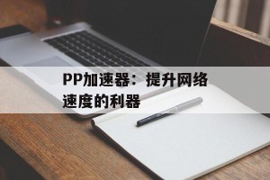 PP加速器：提升网络速度的利器