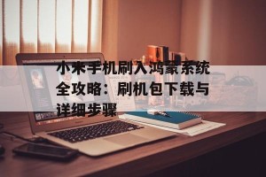 小米手机刷入鸿蒙系统全攻略：刷机包下载与详细步骤