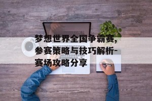 梦想世界全国争霸赛,参赛策略与技巧解析-赛场攻略分享