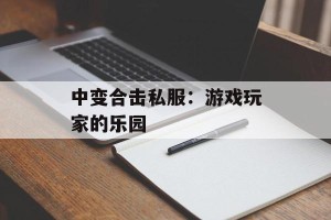 中变合击私服：游戏玩家的乐园