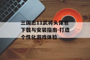 三国志11武将头像包下载与安装指南-打造个性化游戏体验