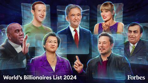 福布斯2024全球亿万富豪榜：LV老板阿尔诺蝉联世界首富 马斯克排第二