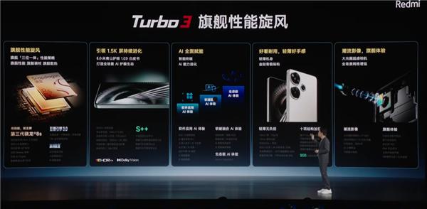 中端最强性能机！Redmi Turbo 3发布：1999元起 首搭第三代骁龙8s史无前例
