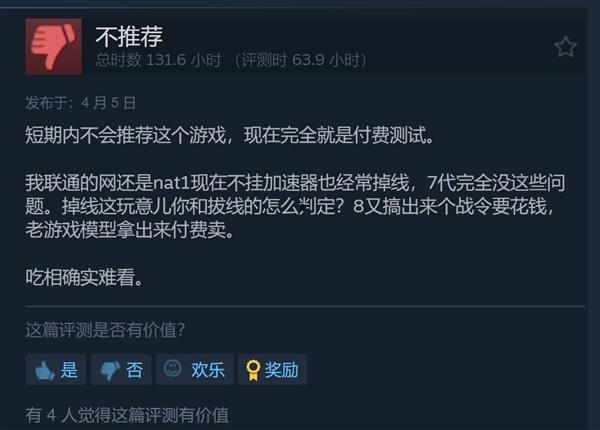 《铁拳8》微交易惹众怒 Steam评价降为多半差评