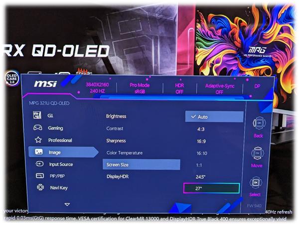 微星宣布QD-OLED显示器可自行进行固件升级