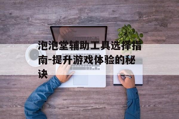 泡泡堂辅助工具选择指南-提升游戏体验的秘诀