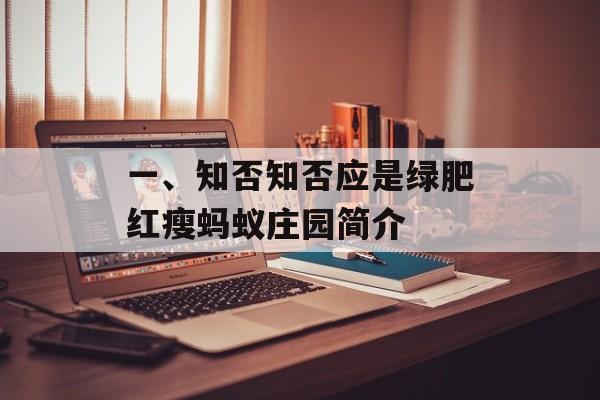 一、知否知否应是绿肥红瘦蚂蚁庄园简介